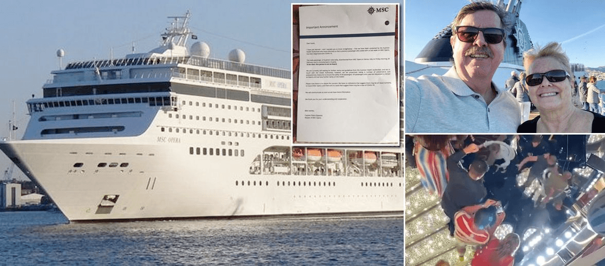 Effetto Coronavirus, nave da crociera MSC Opera con 2000 passeggeri isolata al largo della costa della Grecia