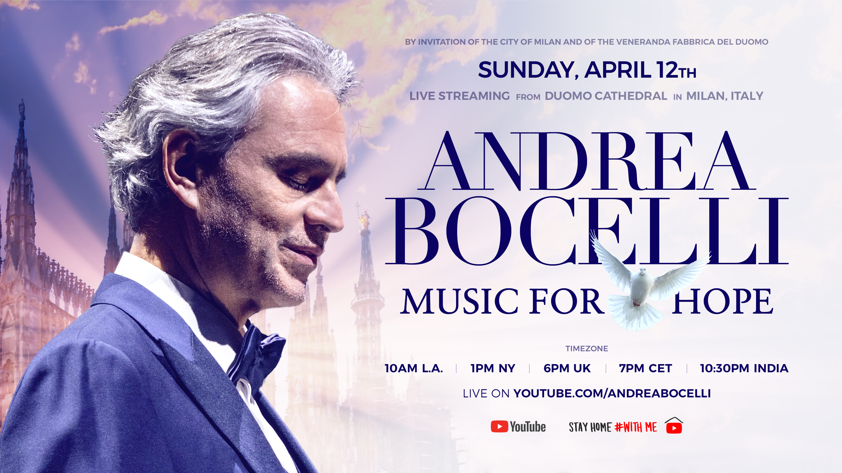 Bocelli in Duomo: “Music for hope”