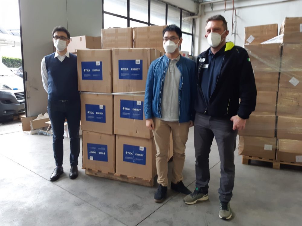 Tica Cina  dona 49.500 mascherine alla Provincia di Varese