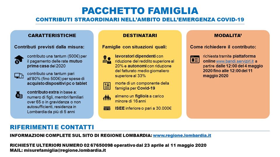 Casorate Sempione: iniziativa di Regione Lombardia rivolta alle famiglie