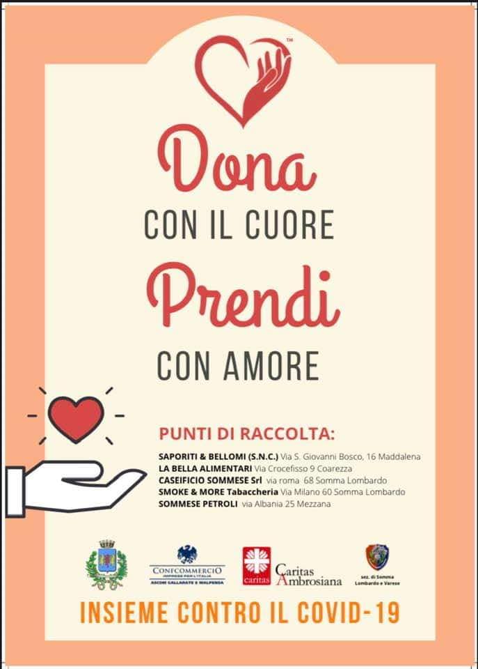 Somma Lombardo: iniziativa "dona con il cuore prendi con amore"